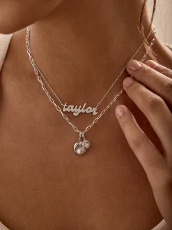 18K Gold Vermeil Custom Nameplate Necklace - Luxe