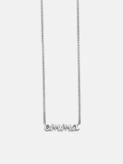 18K Gold Vermeil Custom Nameplate Necklace - 3D Script