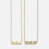 18K Gold Vermeil Custom Nameplate Necklace - Mini Block