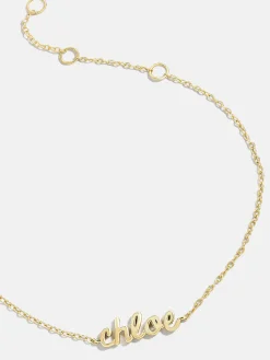 18K Gold Vermeil Custom Nameplate Bracelet - 18K Gold Vermeil