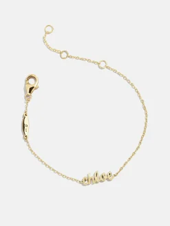 18K Gold Vermeil Custom Nameplate Bracelet - 18K Gold Vermeil