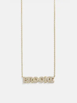 18K Gold Vermeil Custom Nameplate Necklace - Bold