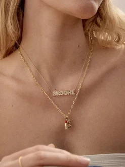18K Gold Vermeil Custom Nameplate Necklace - Bold