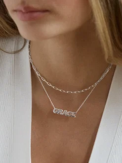 18K Gold Vermeil Custom Nameplate Necklace - Bold
