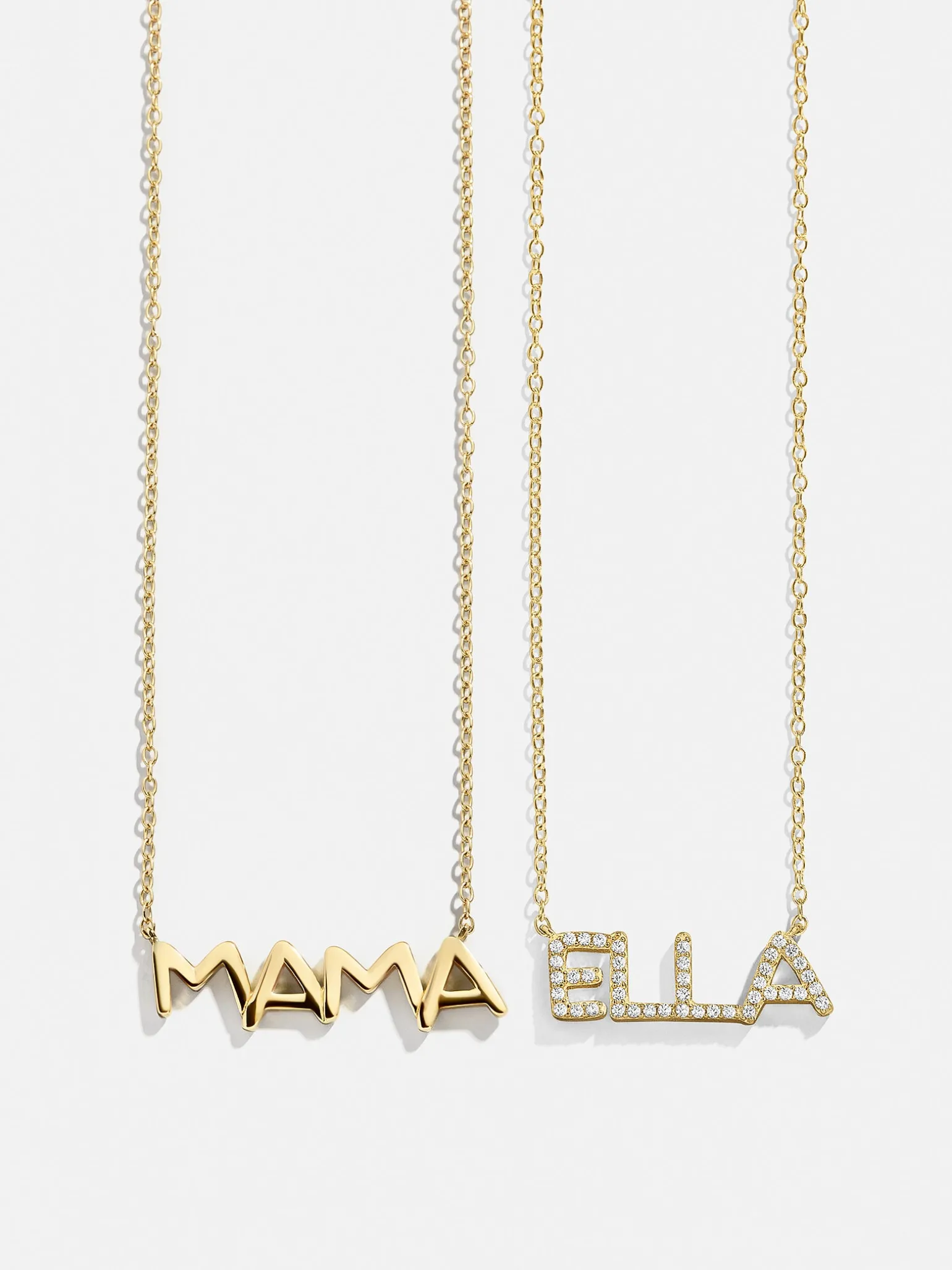 18K Gold Vermeil Custom Nameplate Necklace - Organic