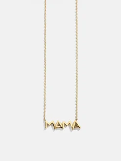 18K Gold Vermeil Custom Nameplate Necklace - Organic