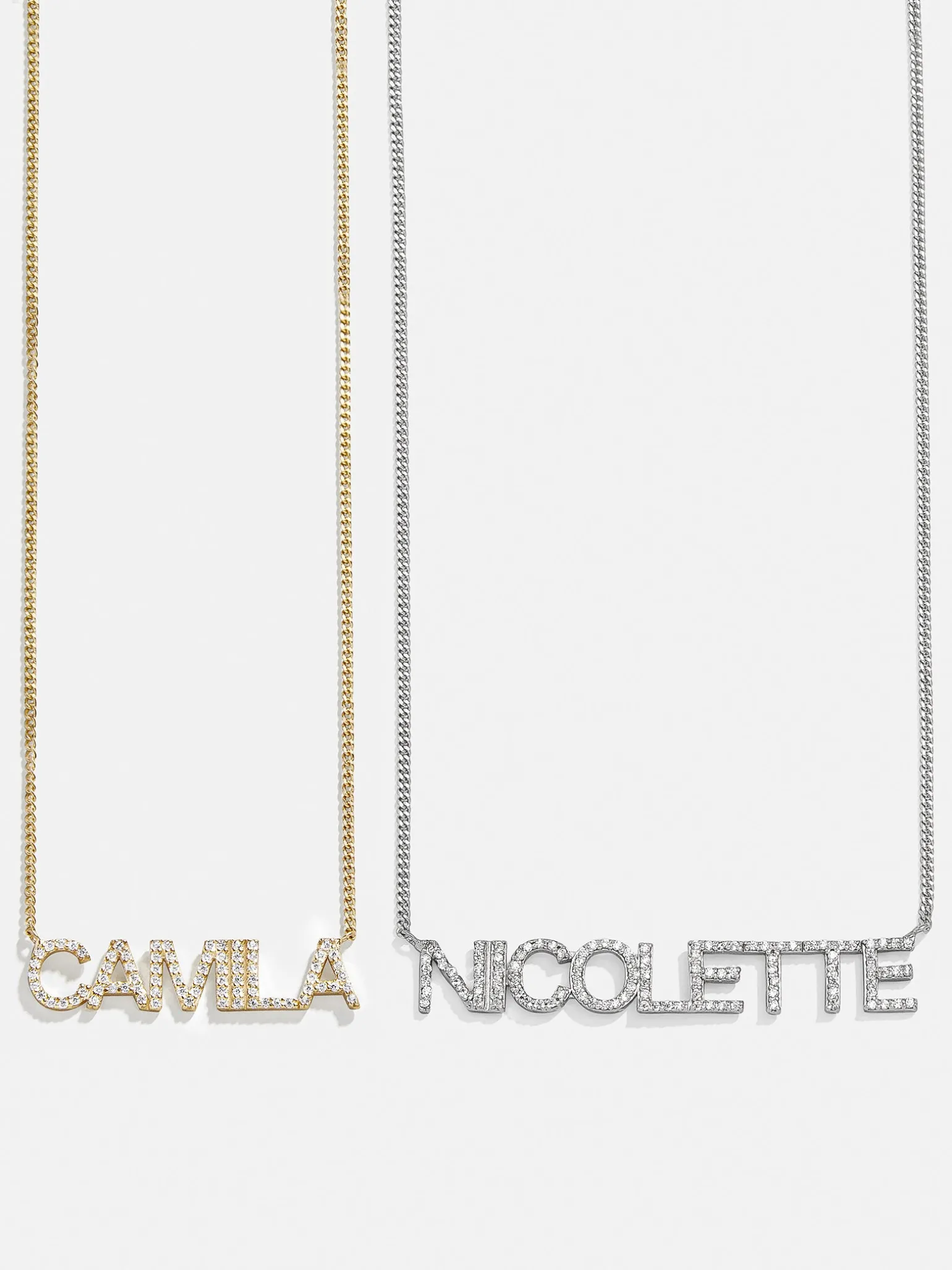 18K Gold Vermeil Custom Nameplate Necklace - Block