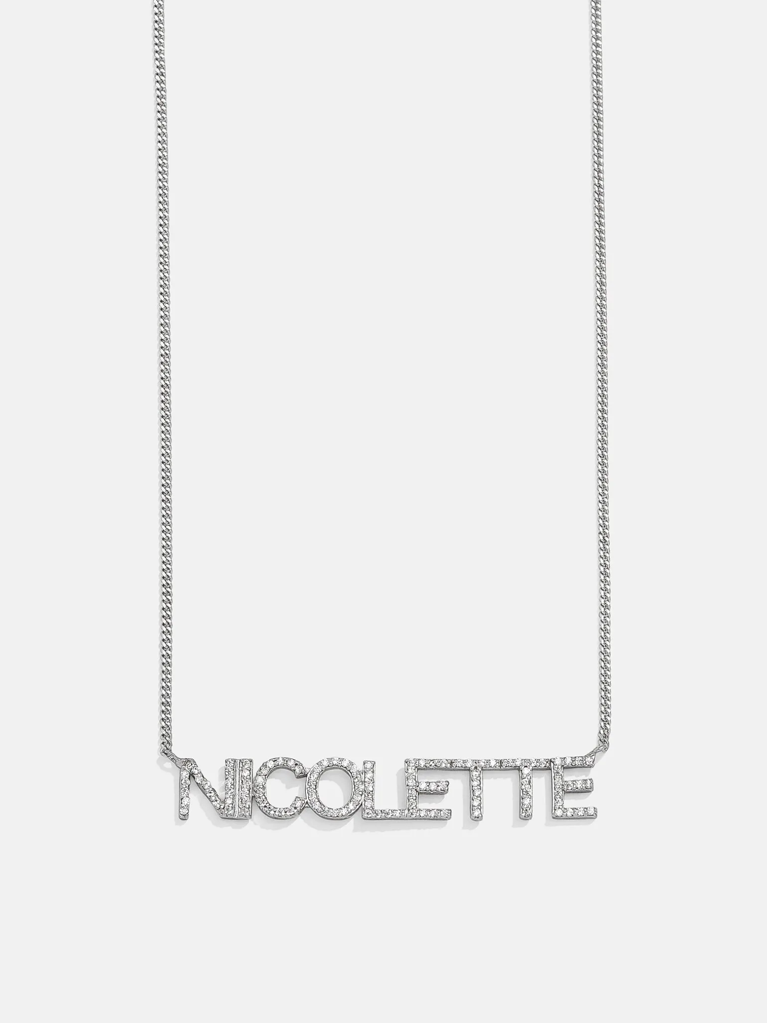 18K Gold Vermeil Custom Nameplate Necklace - Block