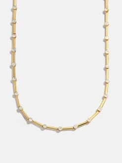 18K Gold Vermeil Eve Necklace - Gold/Pavé