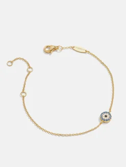 18K Gold Vermeil Evil Eye Bracelet - Pavé Evil Eye
