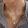 18K Gold Vermeil Evil Eye Reversible Pendant Necklace - Evil Eye