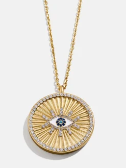 18K Gold Vermeil Evil Eye Reversible Pendant Necklace - Evil Eye