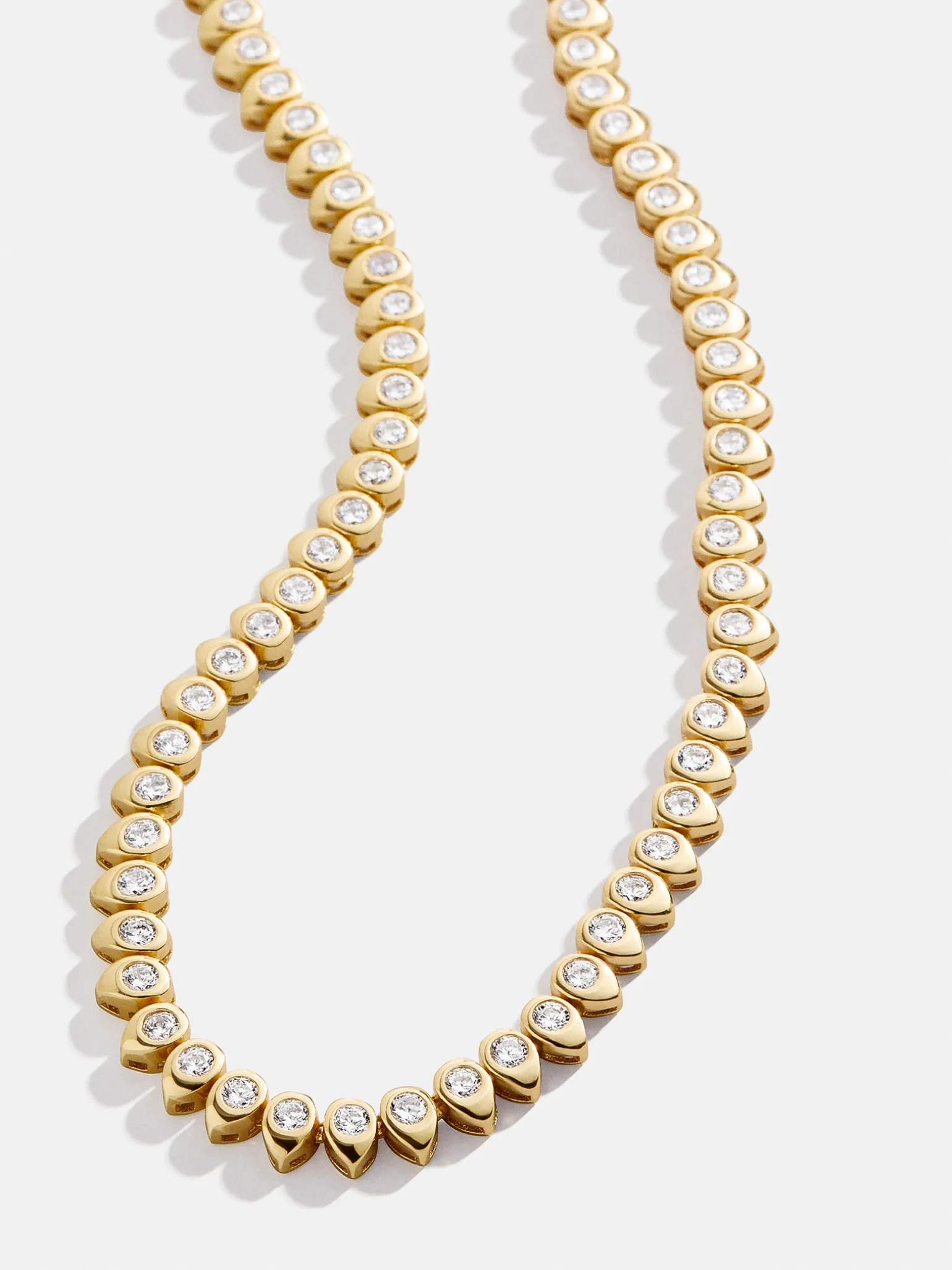 18K Gold Vermeil Geraldine Tennis Necklace - Gold/Pavé