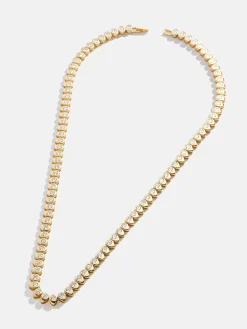 18K Gold Vermeil Geraldine Tennis Necklace - Gold/Pavé