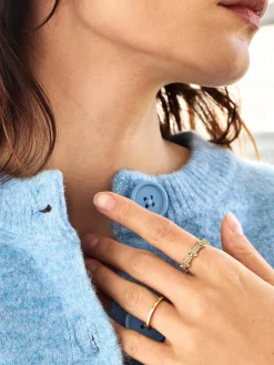 18K Gold Vermeil Hamsa Pavé Ring - Hamsa