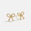 18K Gold Vermeil Just For Fun Earrings - Pavé Bow