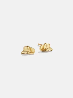18K Gold Vermeil Just For Fun Earrings - Cowboy Hat