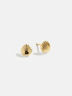 18K Gold Vermeil Just For Fun Earrings - Seashell
