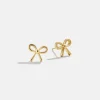 18K Gold Vermeil Just For Fun Earrings - Bow