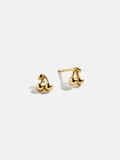 18K Gold Vermeil Just For Fun Earrings - Cherry