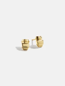 18K Gold Vermeil Just For Fun Earrings - Coffee