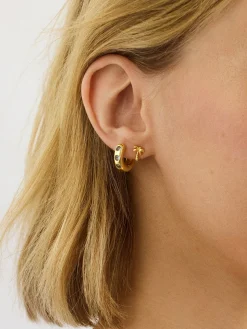 18K Gold Vermeil Just For Fun Earrings - Palm Tree
