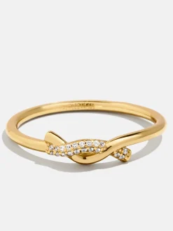 18K Gold Vermeil Kara Ring - Gold/Pavé