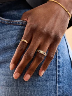 18K Gold Vermeil Kara Ring - Gold/Pavé
