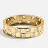 18K Gold Vermeil Lucia Ring - Gold/Pavé