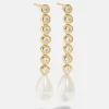 18K Gold Vermeil Mabel Earrings - Gold/Pavé