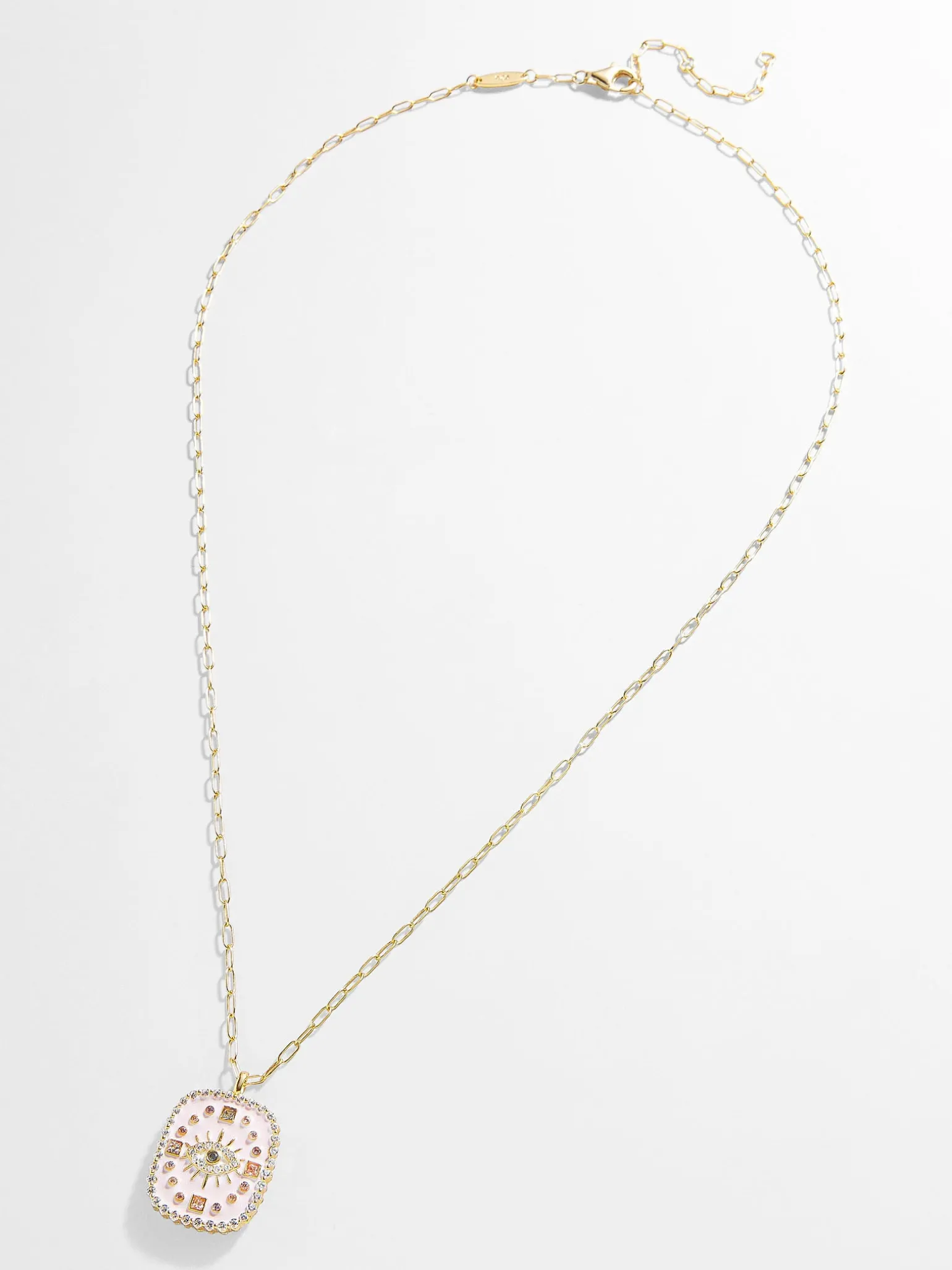 18K Gold Vermeil Medallion Necklace - Evil Eye
