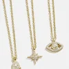 18K Gold Vermeil Motif Necklace - Evil Eye