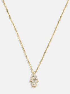 18K Gold Vermeil Motif Necklace - Hamsa