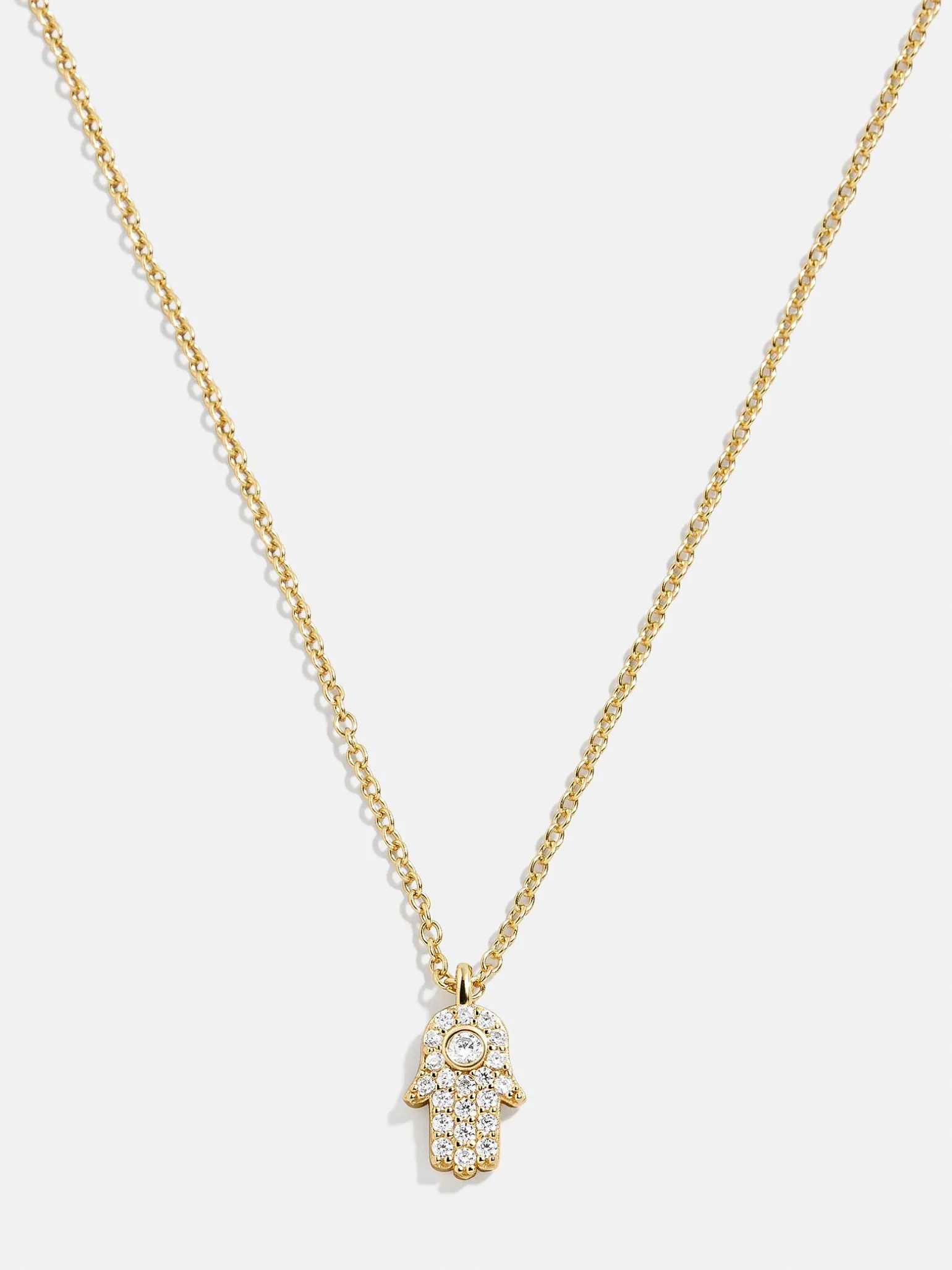 18K Gold Vermeil Motif Necklace - Hamsa