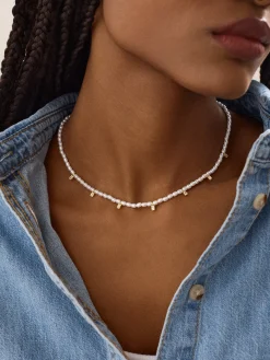 18K Gold Vermeil Myra Necklace - Gold/Pearl