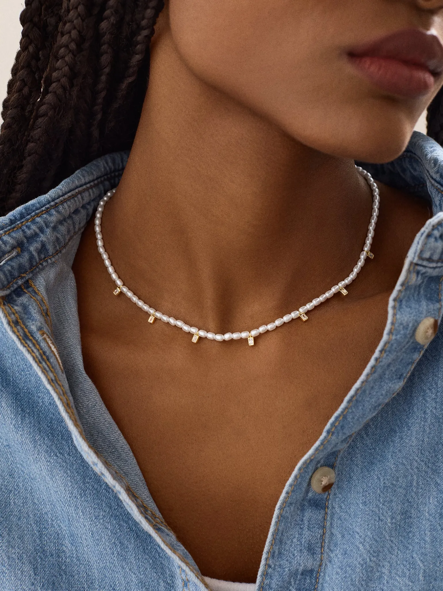 18K Gold Vermeil Myra Necklace - Gold/Pearl