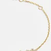18K Gold Vermeil Pavé Custom Nameplate Bracelet - 18K Gold Vermeil. Pavé Cubic Zirconia Stones