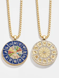 18K Gold Vermeil Reversible Medallion Necklace - Astro