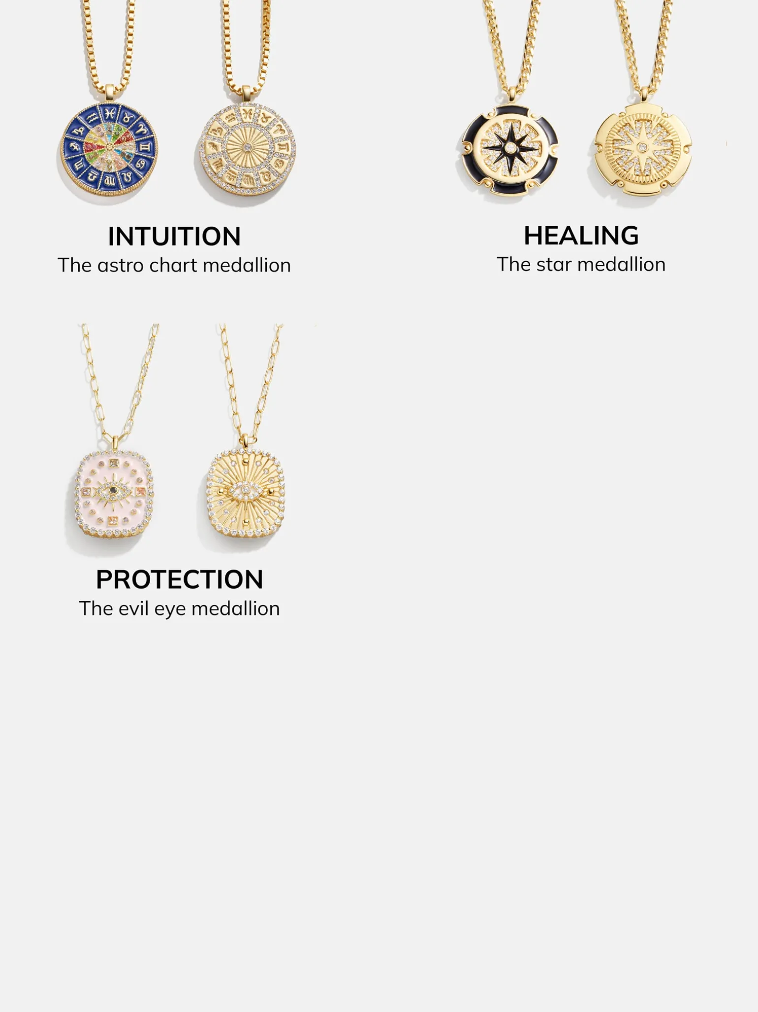 18K Gold Vermeil Reversible Medallion Necklace - Astro