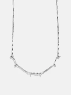 18K Gold Vermeil Spaced Number Custom Necklace - Small