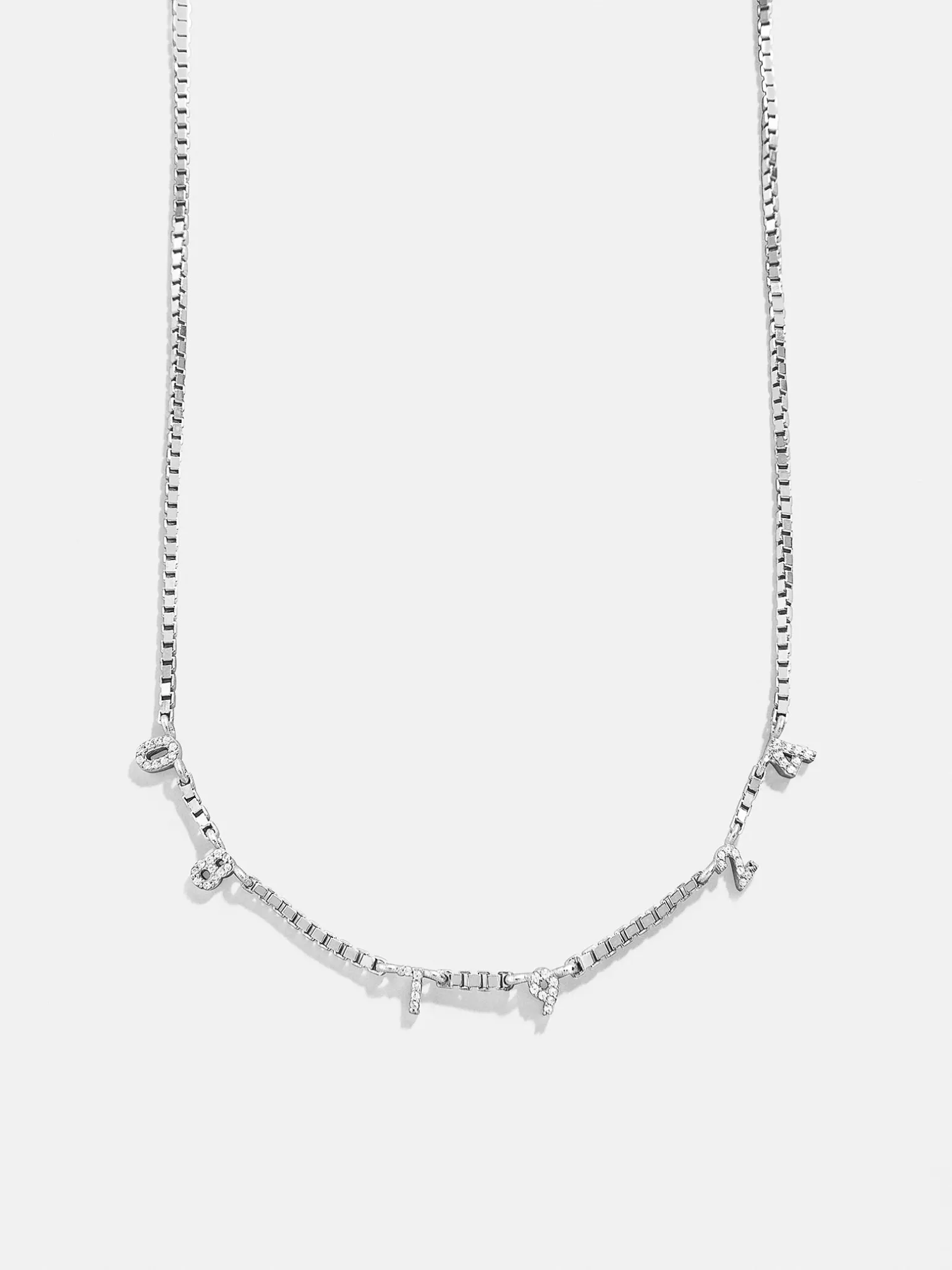 18K Gold Vermeil Spaced Number Custom Necklace - Small