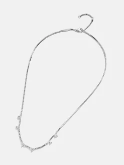 18K Gold Vermeil Spaced Number Custom Necklace - Small