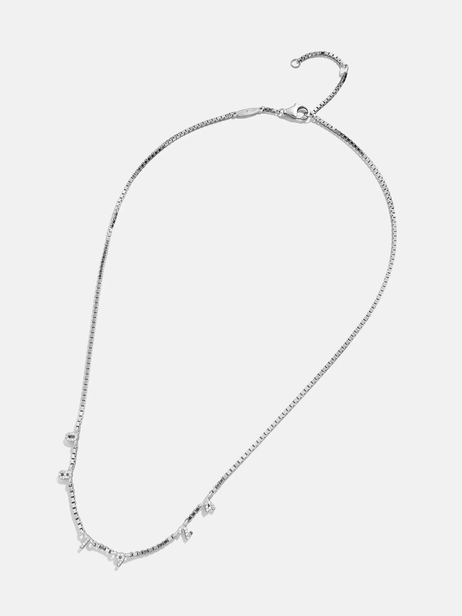 18K Gold Vermeil Spaced Number Custom Necklace - Small