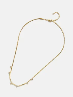 18K Gold Vermeil Spaced Number Custom Necklace - Small