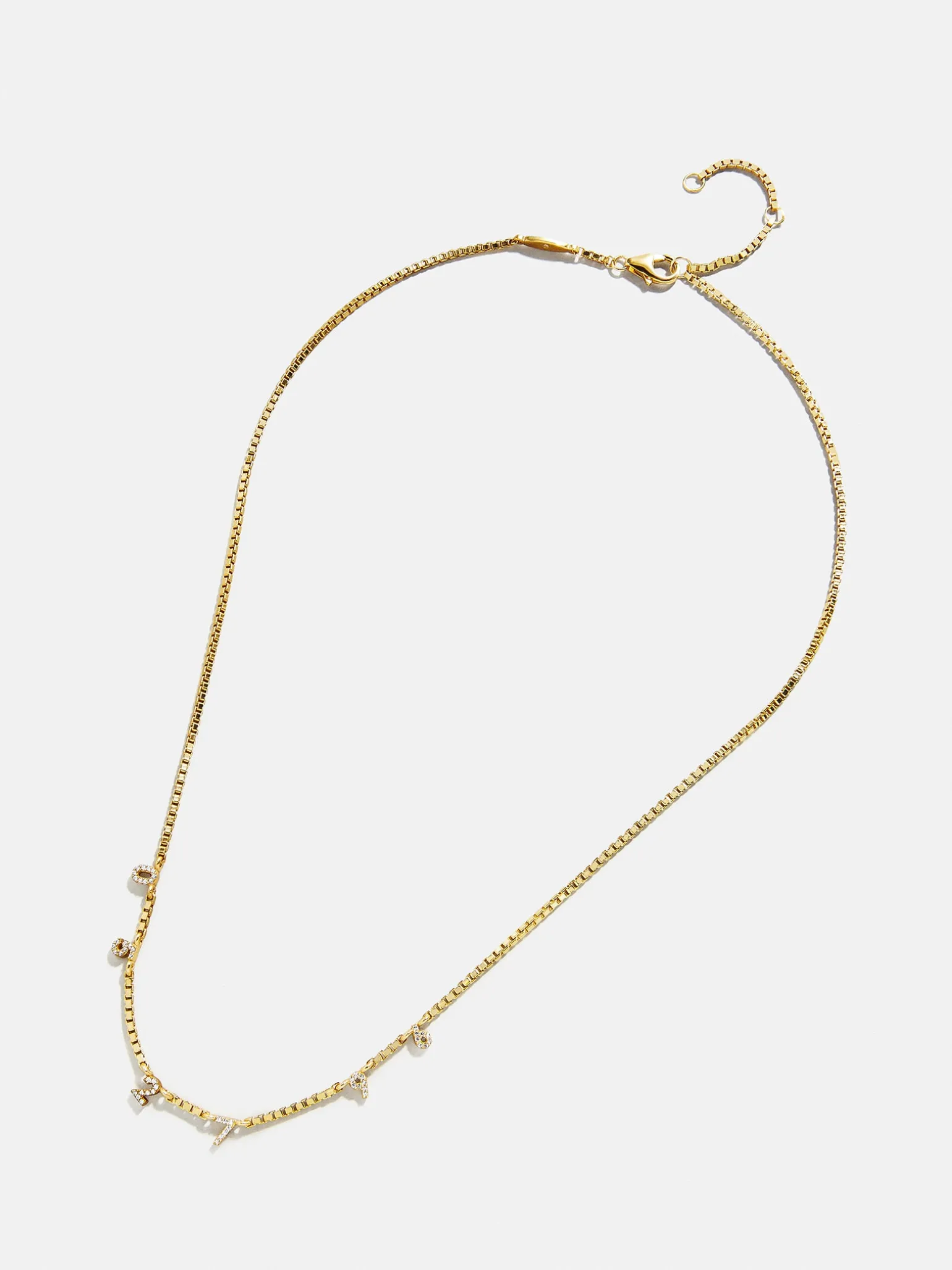 18K Gold Vermeil Spaced Number Custom Necklace - Small