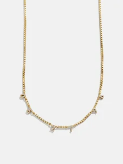 18K Gold Vermeil Spaced Number Custom Necklace - Small