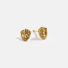18K Gold Vermeil Sports Delicate Stud - Baseball