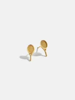 18K Gold Vermeil Sports Delicate Stud - Tennis