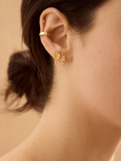 18K Gold Vermeil Sports Delicate Stud - Tennis