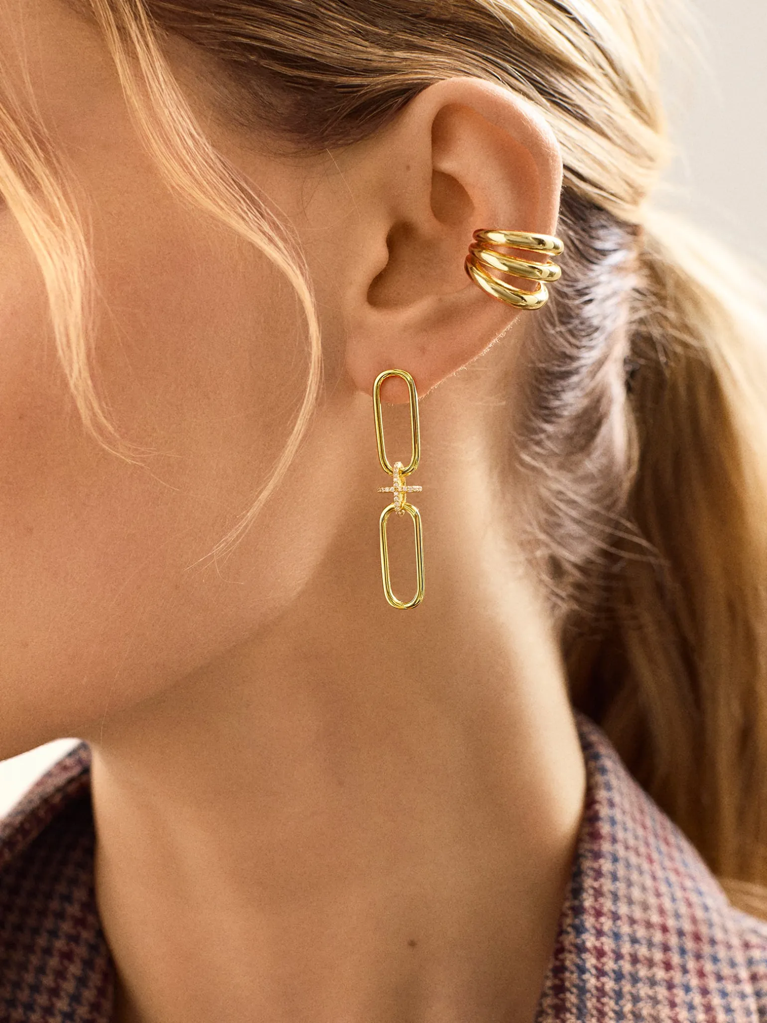 18K Gold Vermeil Vanessa Earrings - Gold
